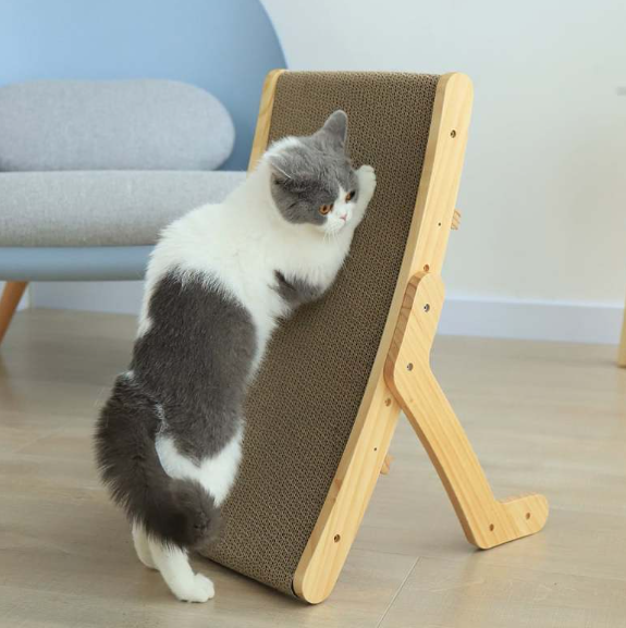 Solid Wooden Cat Scratcher