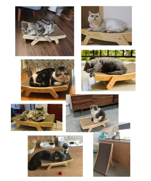 Solid Wooden Cat Scratcher