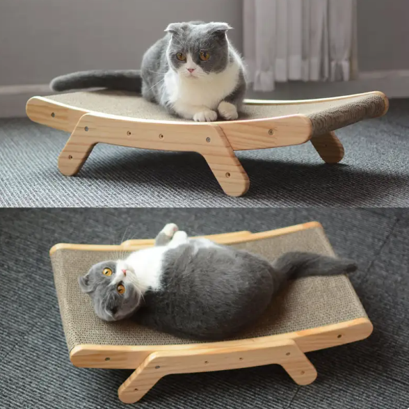 Solid Wooden Cat Scratcher