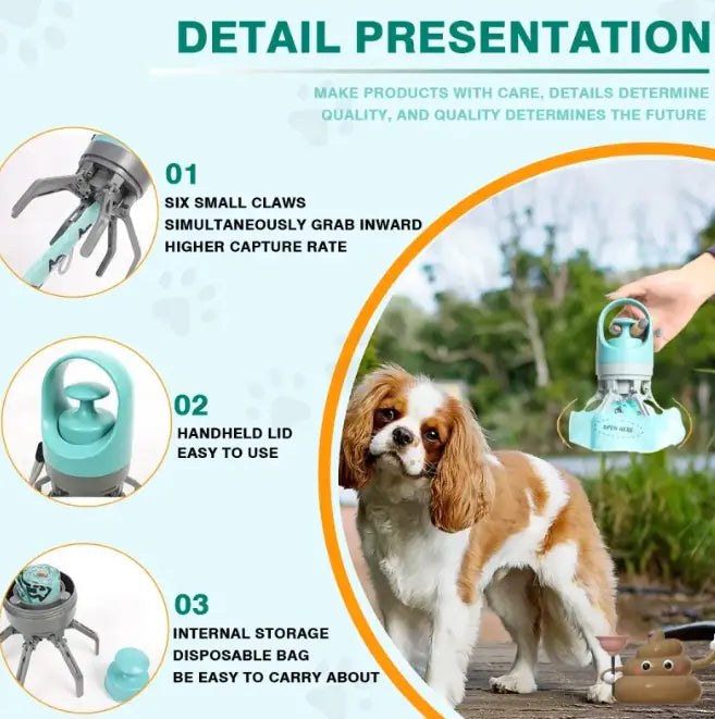 Portable Dog Pooper Scooper Shovel